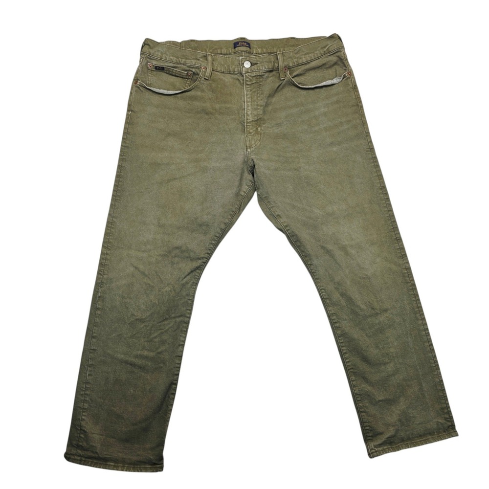 Polo Ralph Lauren Mens Olive Green Corduroy Pants 40x30 Straight Leg 71067827500